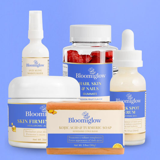 Produits Bloomiglow pour une routine skincare complète en 4 étapes
